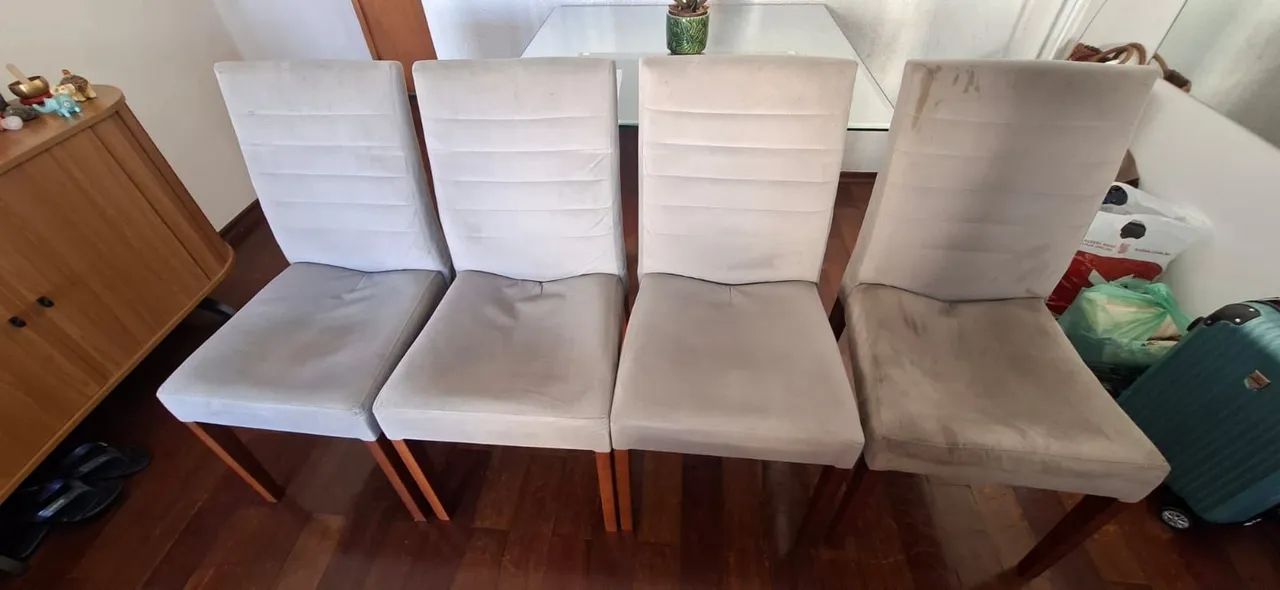 Conjunto mesa de vidro com quatro cadeiras  - Foto 5