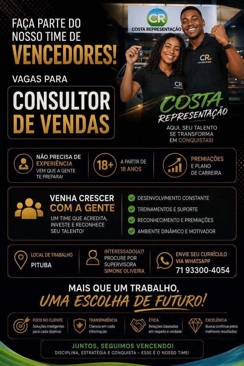 CONSULTOR (A) DE VENDAS 