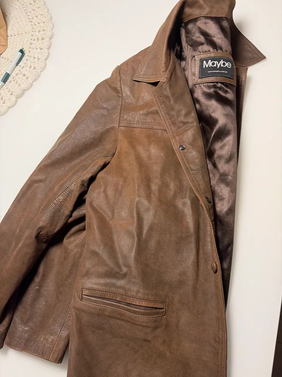 Casaco de couro argentino 