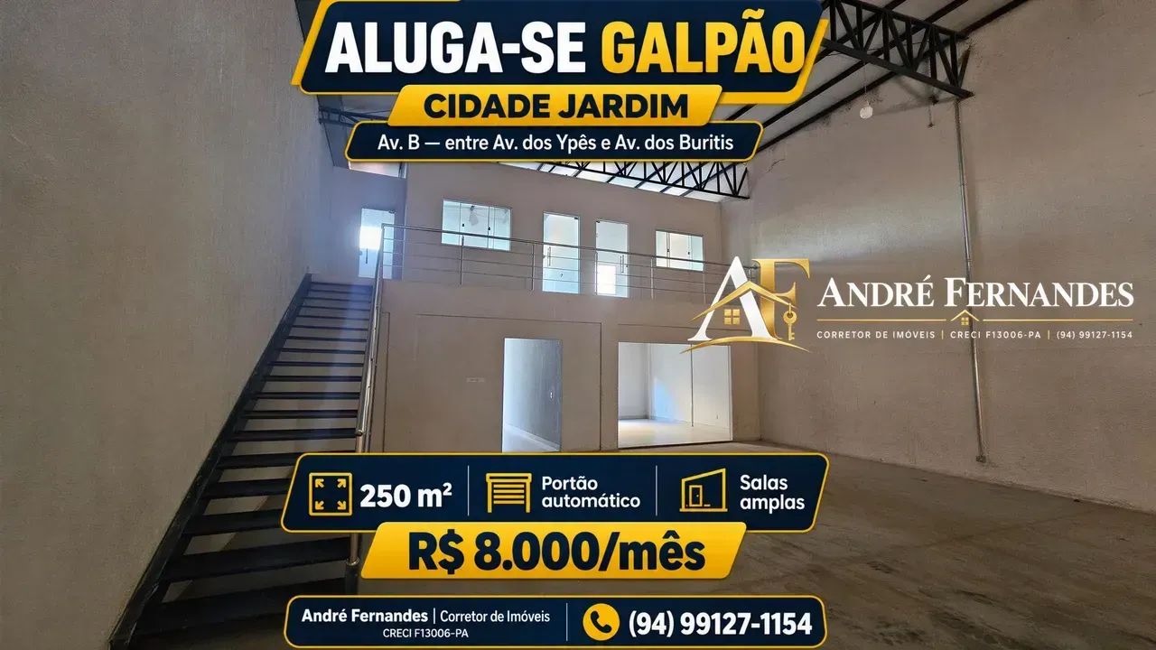 GALPÃO PARA LOCAÇÃO NO CIDADE JARDIM