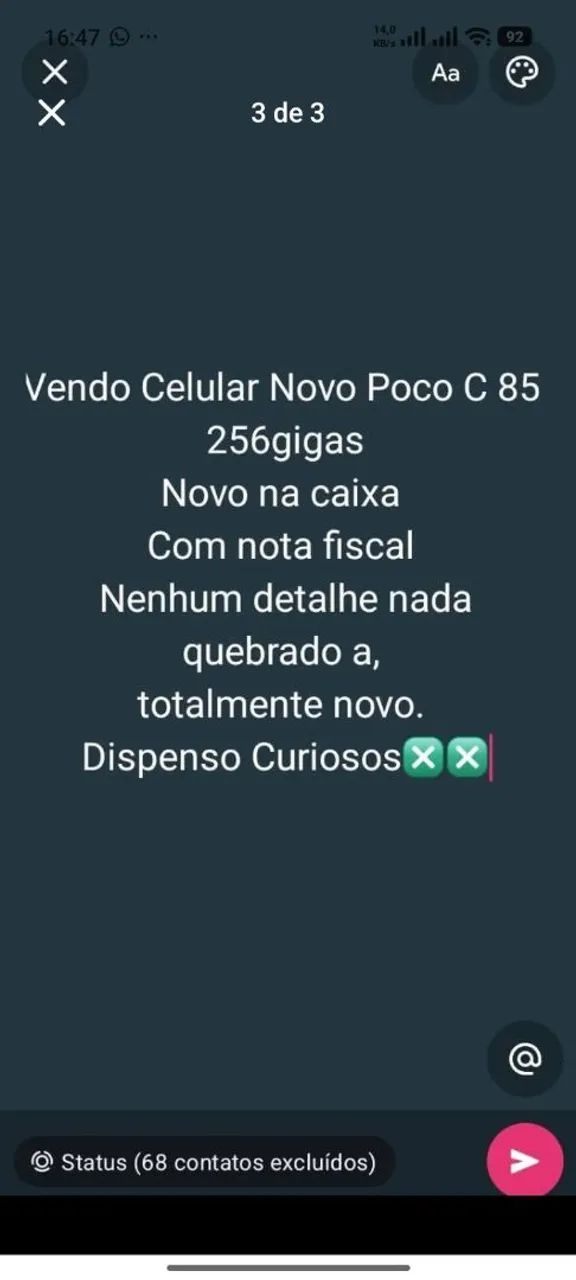 Vendo Celular Novo na Caixa com nota fiscal. - Foto 2