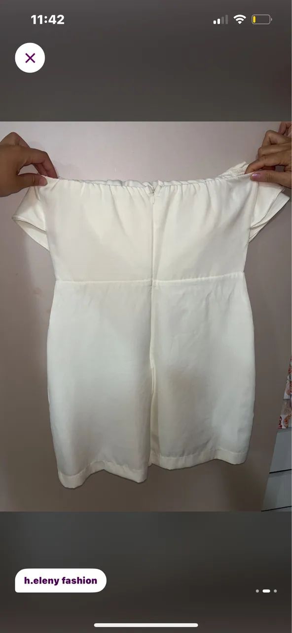 Roupa off white, vestido tubinho 