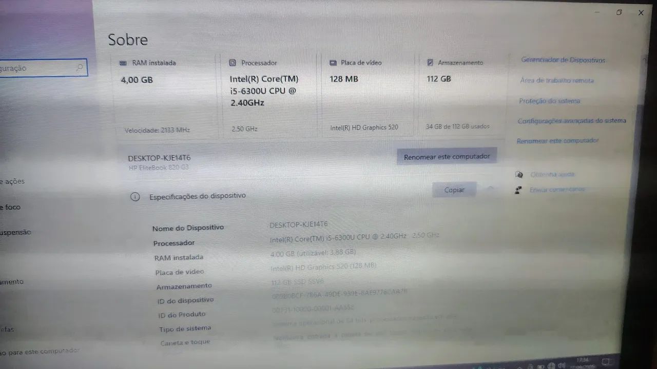 Notebook elitebook G3 core i56300u 4gb ram - Foto 5
