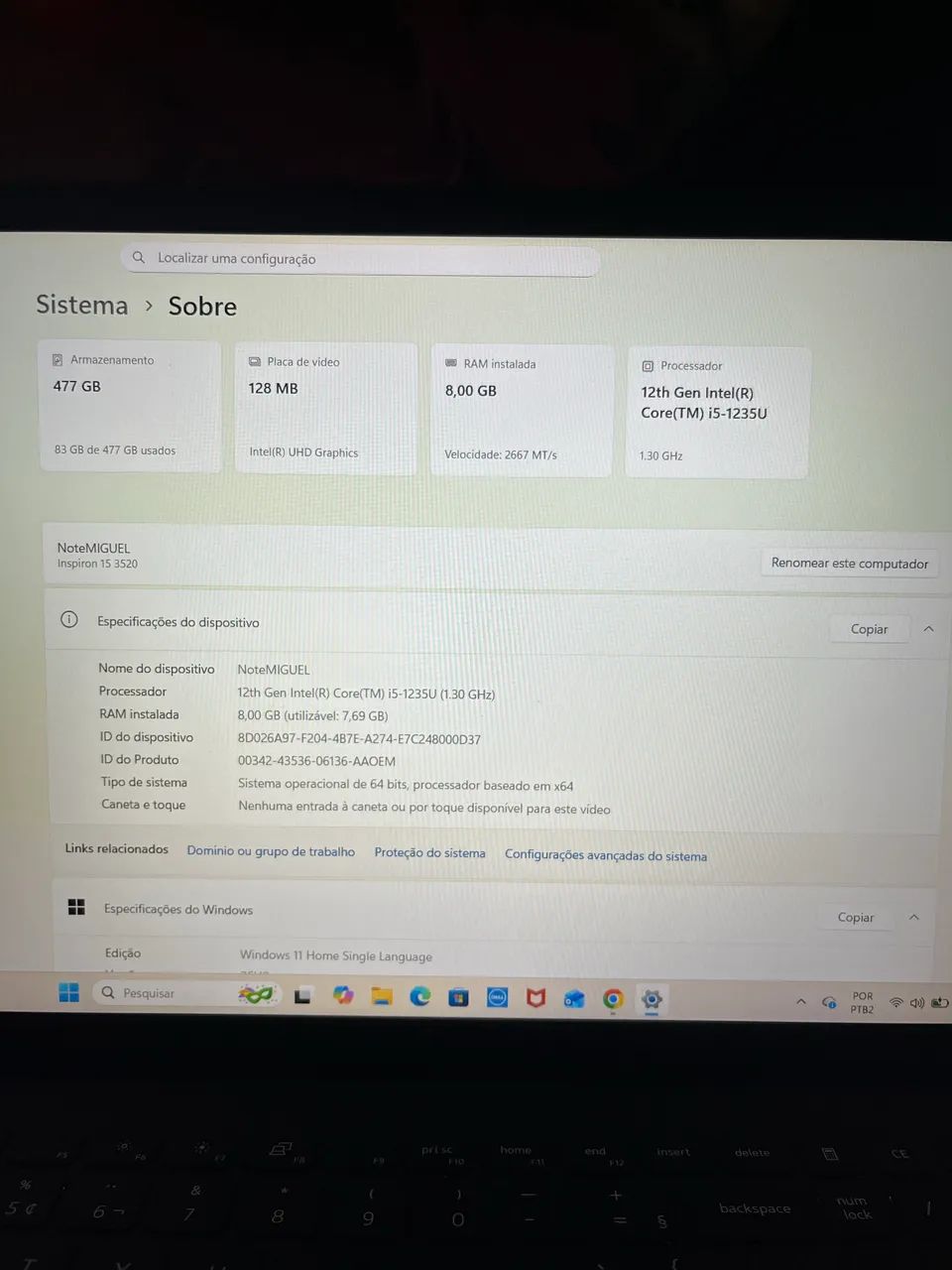 Notebook Dell Inspiron  