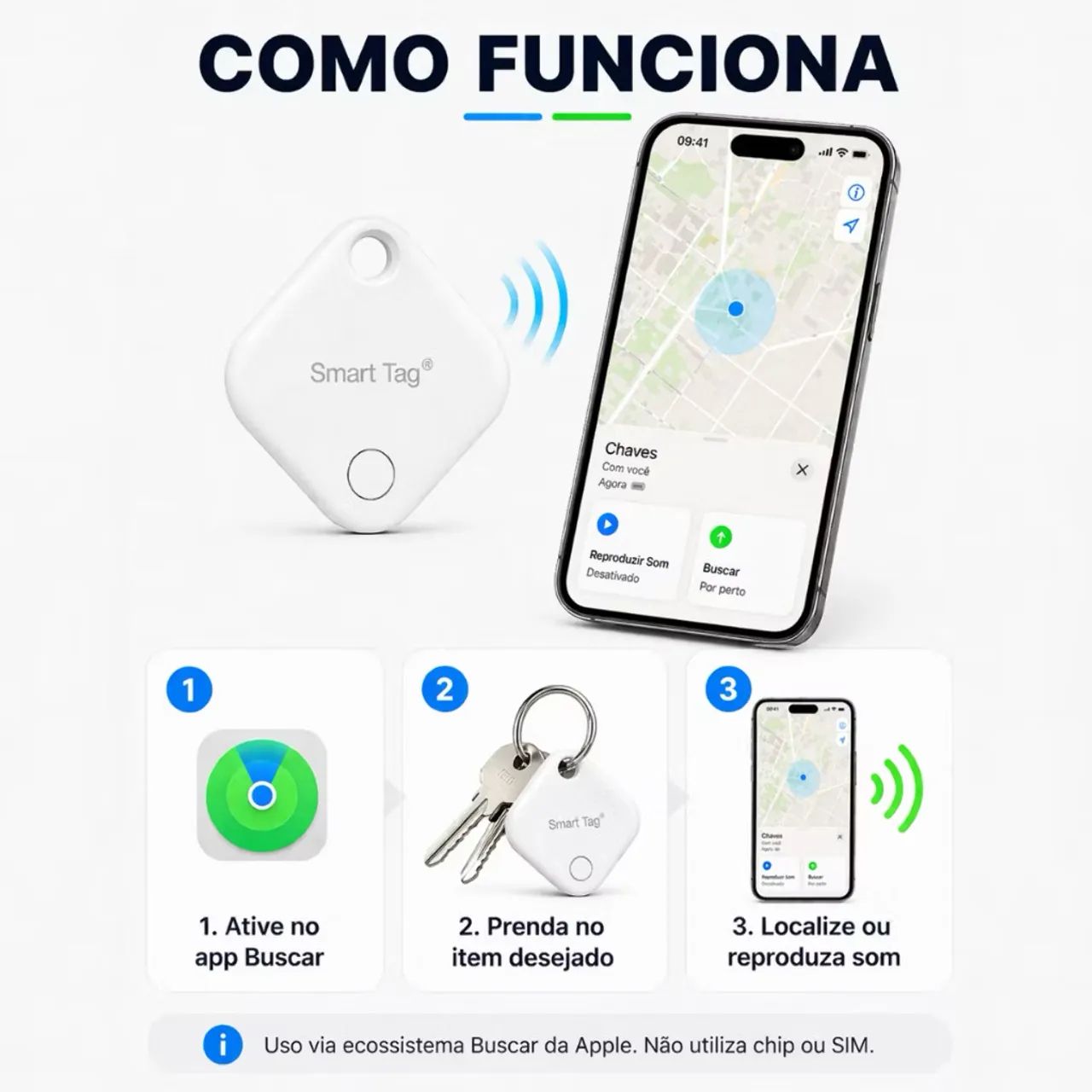 Rastreador Smart Tag compatível somente com IPhone p/ E-bike - Foto 2