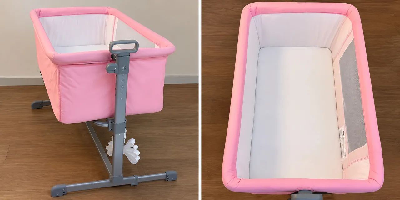 Vendo berço portátil rosa