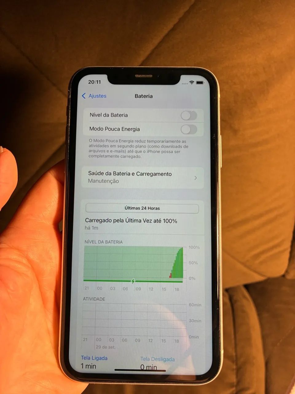 iphone xr, 64gb, branco, impecável, bateria 77% - Foto 3