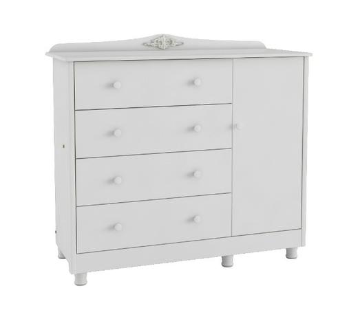 Frete Grátis* Cômoda Infantil 4 gavetas 1 porta - Elô *NOVO - Foto 2