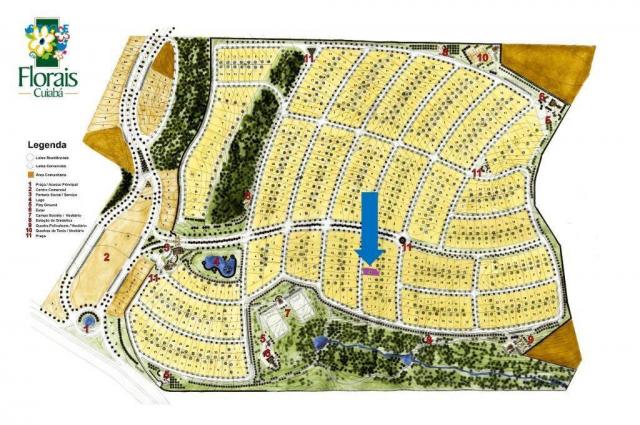 Terreno no Condomínio Florais Cuiabá à venda, 532 m² por R$ 278.000 - Bairro ribeirão do - Foto 4