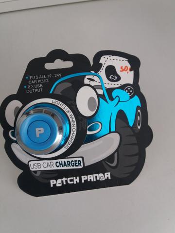 Carregador para carro duas entradas usb novo na caixa
