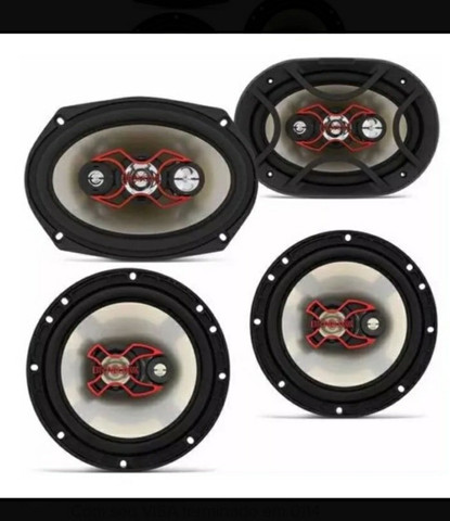 Alto Falante Bravox Facil 6 + Triaxial Quadriaxial 6x9 Kit
