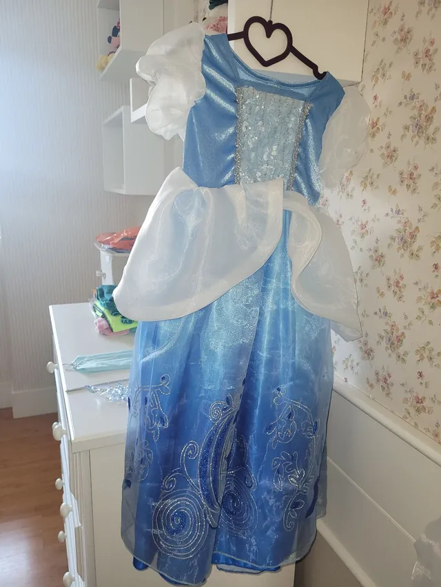 Vestido Princesa Cinderela Infantil com Acessórios + Anágua