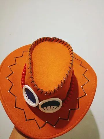 Frete grátis uma peça ace chapéu chapéus boné laranja cosplay