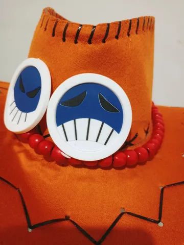 Frete grátis uma peça ace chapéu chapéus boné laranja cosplay