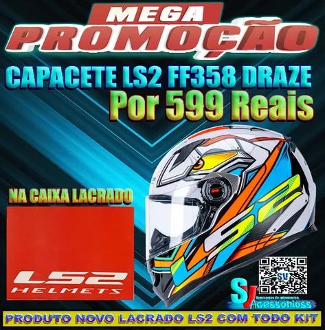 Capacete LS2 FF358 Xdron N° 59-60 Original Entrega grátis