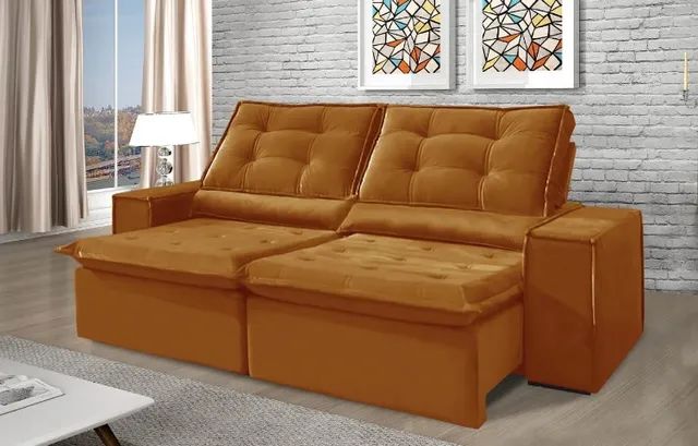 Sofá Retrátil e Reclinável Heitor 2.30 - Frete Grátis - Receba Amanhã - Promoção!! - Foto 3