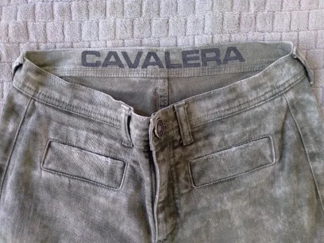 calça jeans verde cavalera - tam 38 - Foto 4