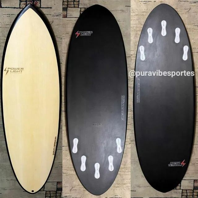 Black Friday Carbon Wood Prancha Surf Hipster Powerlight Fcs 2 - Foto 2
