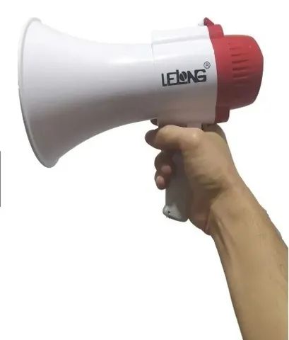 Megafone Portátil Recarregável Com Sirene Musical E Gravador - Foto 4