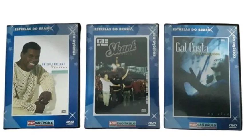 DVDs (3) Gal Costa, Emílio Santigo, Skank
