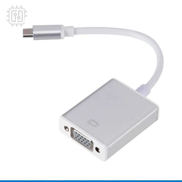 Cabo Adaptador USB-C Tipo C para VGA Macbook Notebook Smartphone