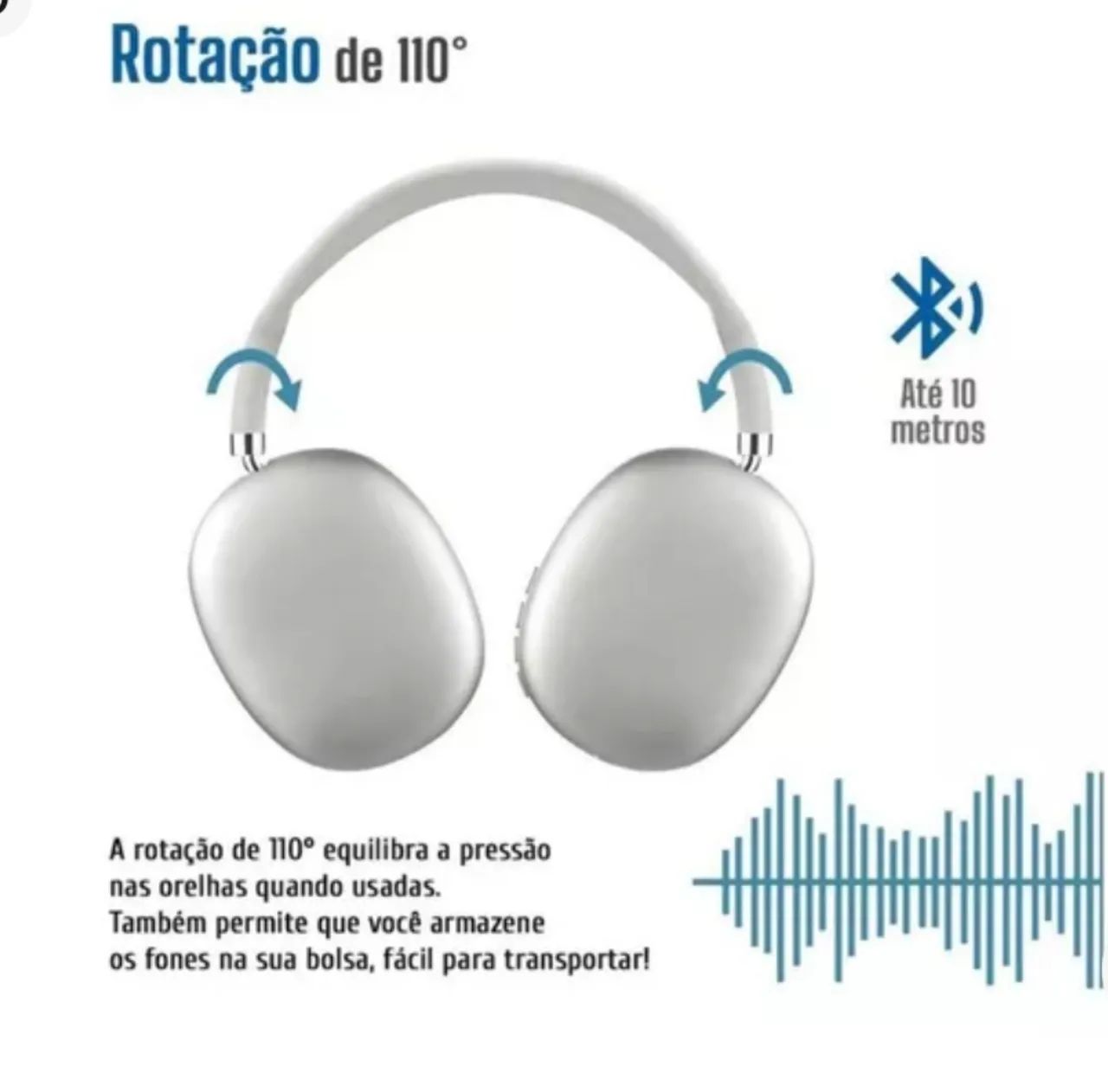 Fone Bluetooth P9. - Foto 3