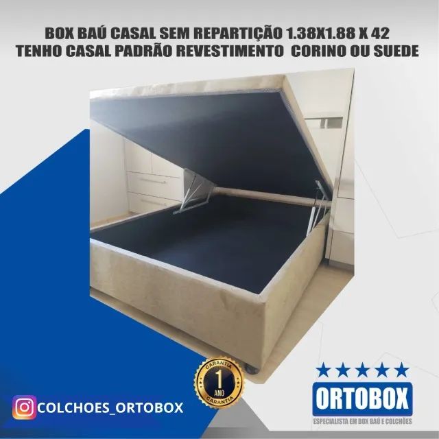 Cama Box Baú Casal inteiro todo na madeira