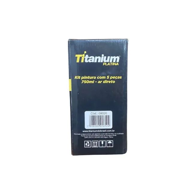 KIT PINTURA TITANIUM 750ML COM 5 PEÇAS AR DIRETO TITANIUM - Foto 2