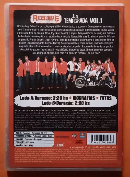 Dvd Rebelde 1a. Temporada Disco 1 Dupla Face  - Foto 2