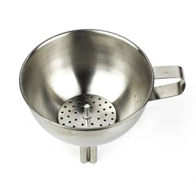 Funil Com Peneira Em Aço Inox 11cm - Kehome - Ref.6239 - Foto 3