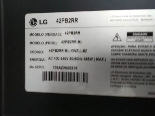 Lote de tvs plasma 42 polegadas ligando para peças ou conserto - Foto 3