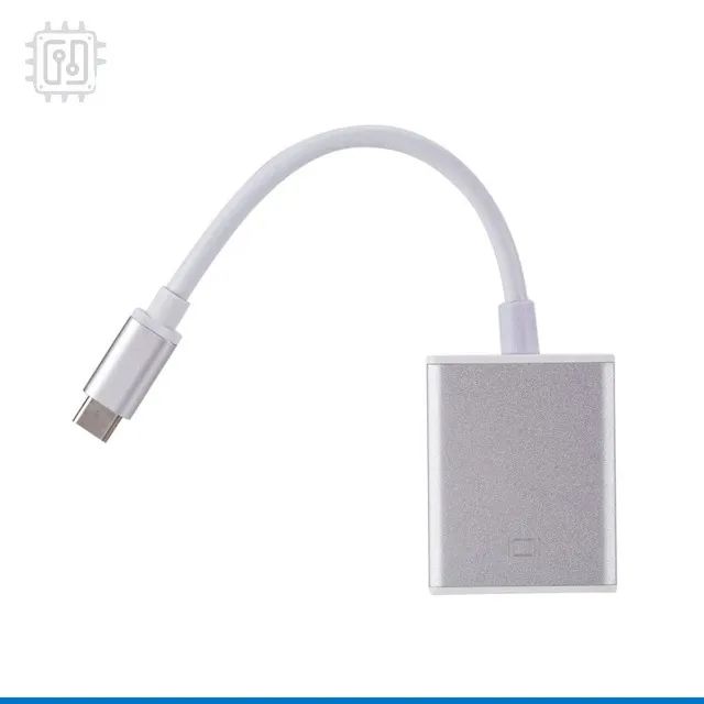 Cabo Adaptador USB-C Tipo C para VGA Macbook Notebook Smartphone - Foto 2