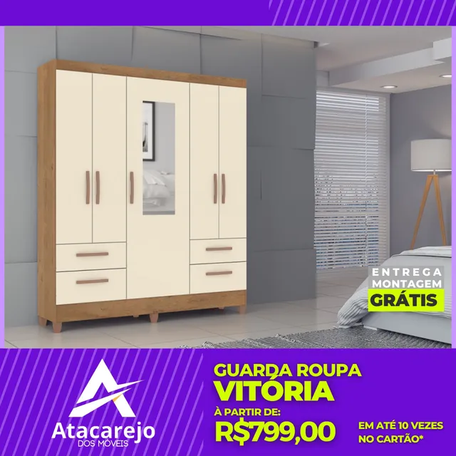 Guarda Roupa Casal Entrega e Montagem Gratis
