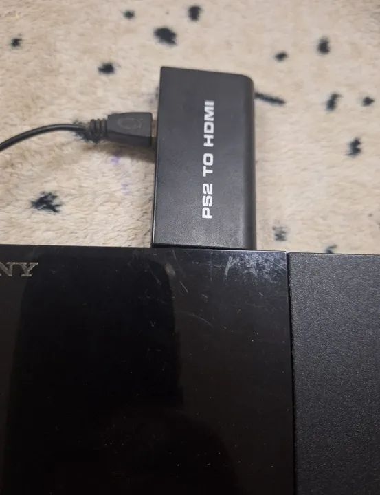 Playstation 2 com 2 controles, mais memory card de 8 MB mais adaptador HDMI com cabo - Foto 3