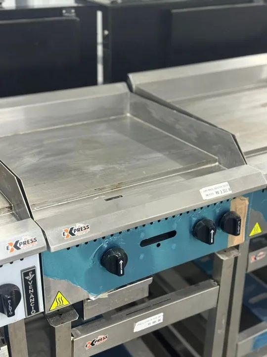 Chapa a gás industrial 60cm linha prime venancio a pronta entrega