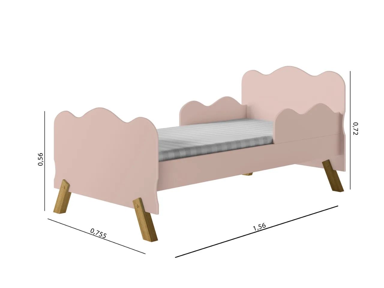 Cama Infantil com Grade 100%MDF tt54 - Foto 3