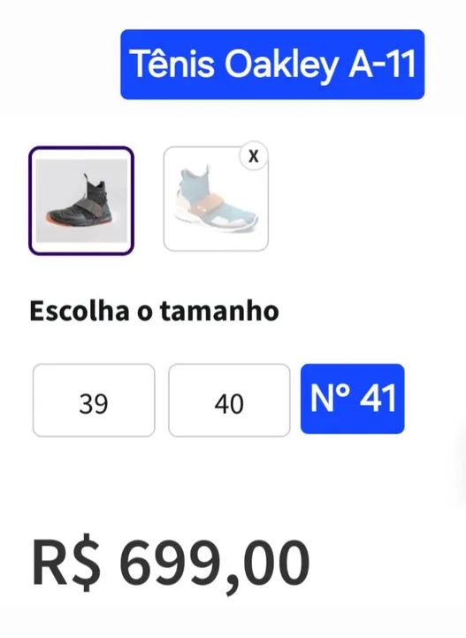 Tênis Meia Oakley A-11 Azul-Marinho ORIGINAL - Foto 6