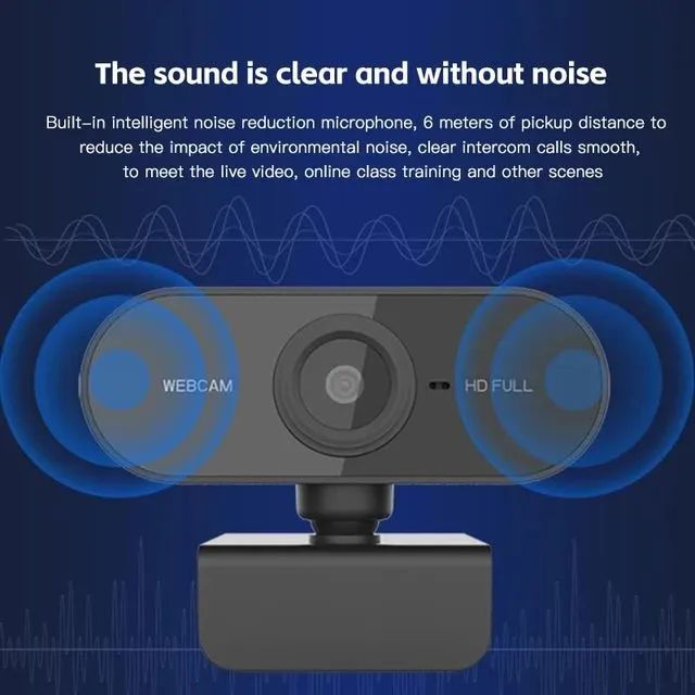 Webcam câmera HD com microfone embutido e tripé, USB 1080p - Foto 3