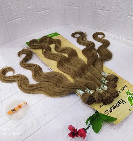 Cabelo Organico Ondul 55cm 16" 18 20 20 18 16 260g  Tela - Cor (#18) - Foto 2