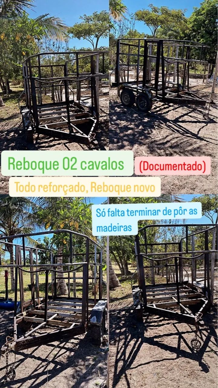Reboque 2 cavalos documento só colocar as madeiras