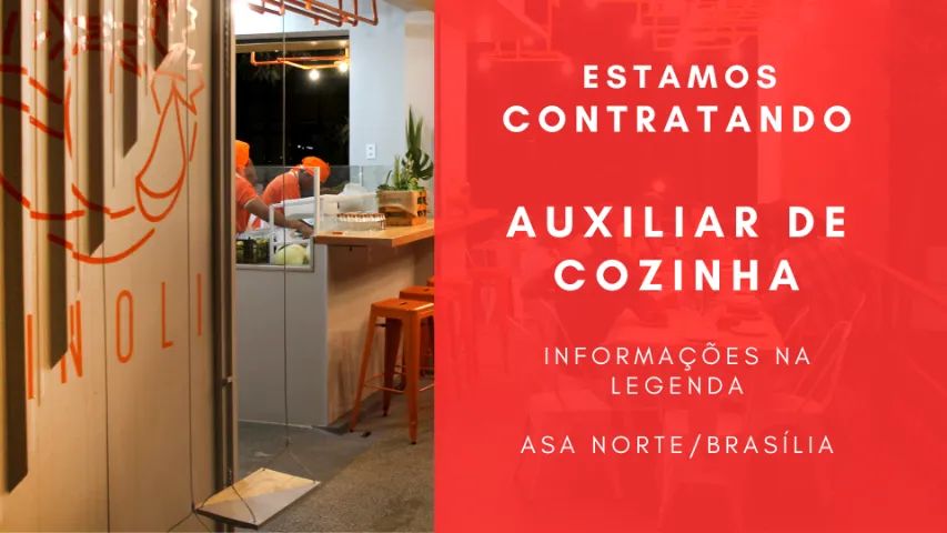 Vaga de Emprego Pizzaria Asa Norte
