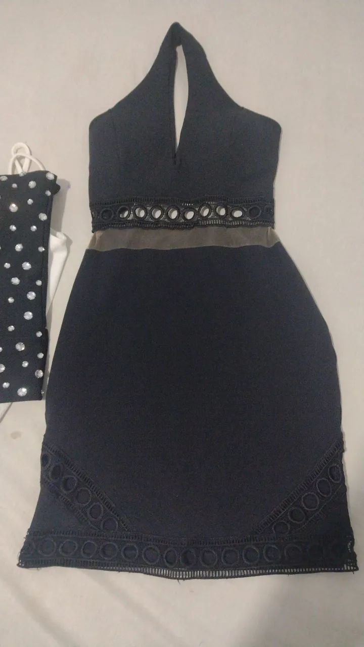 Vestido preto com brilho - Foto 3