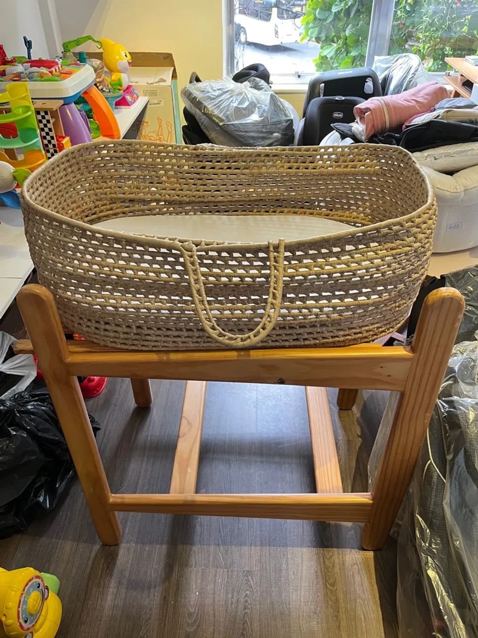Moisés Palha com Suporte Madeira  - Foto 4