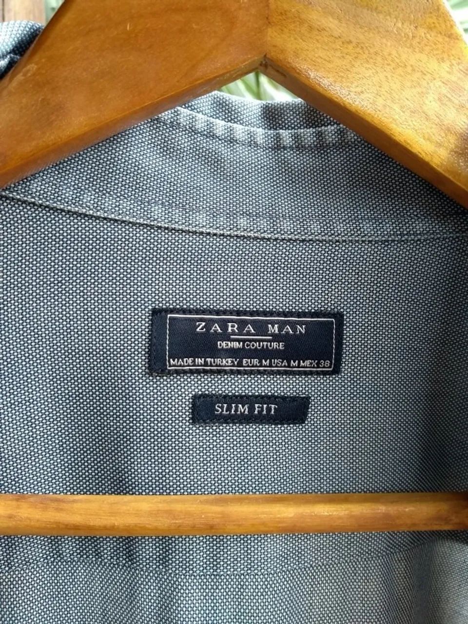 Camisa Zara Masculina Social M - Foto 4