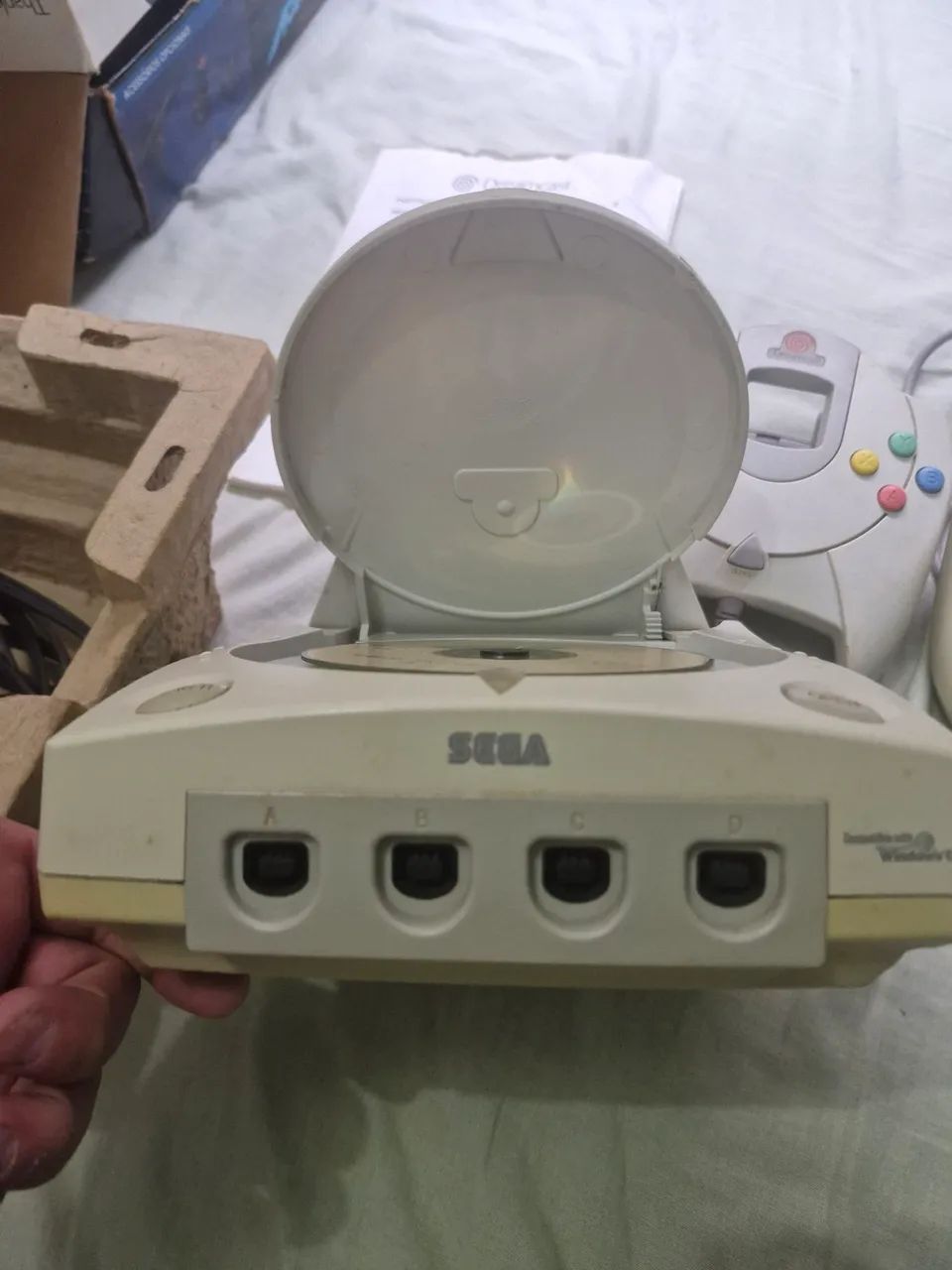 Sega Dreamcast com caixa e berço completo - Foto 5