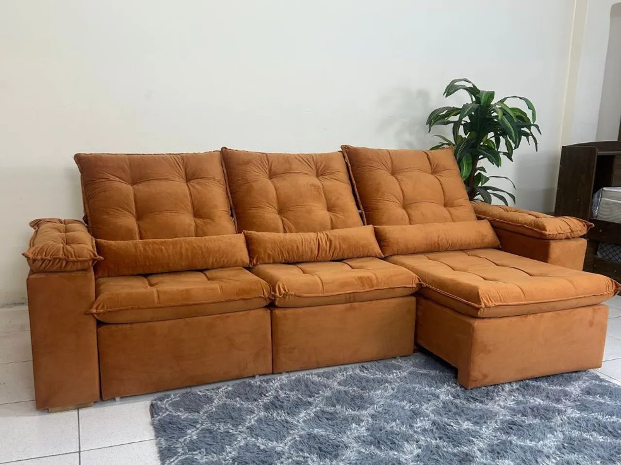 SOFÁ RETRÁTIL RECLINÁVEL 270 LARGURA TRÊS MÓDULOS SUPER CONFORTO!! 727LO9