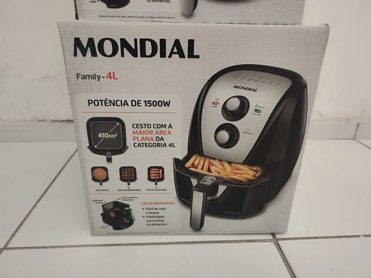 Fritadeira Elétrica Air Fryer Mondial Family 4L 1500W