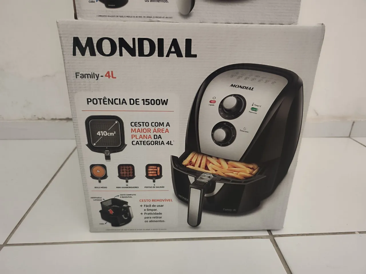 Fritadeira Elétrica Air Fryer Mondial Family 4L 1500W