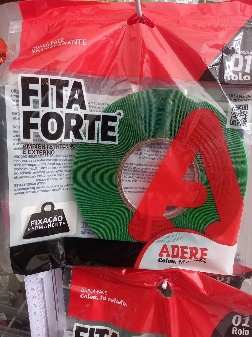 Fita dupla face 09mm X 20 metros Adere