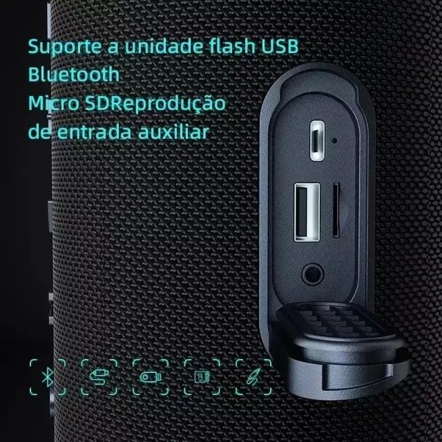 Caixa De Som Bluetooth Portátil Mifa A90 Case E Acessórios Original - Foto 5